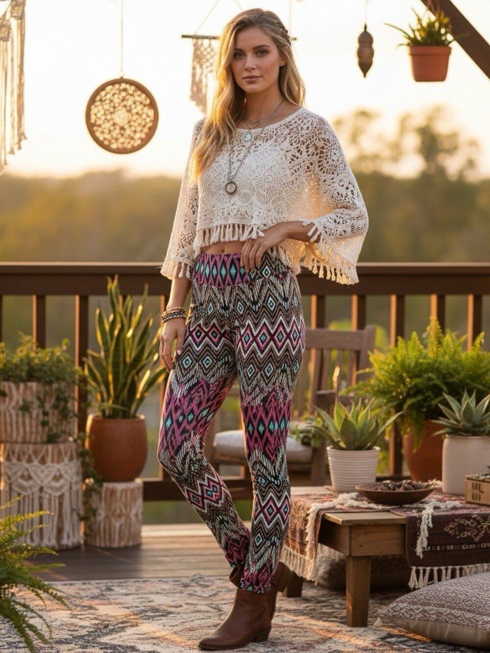 OndadeMar Sz S Psychedelic Abstract Tapered Rayon Pants Swim Cover